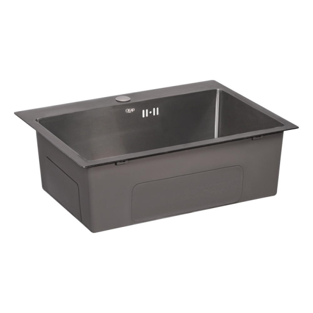 Кухонна мийка Qtap D5843BL Black 2.7 / 1.0 мм (QTD5843BLPVD10)