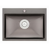 Кухонна мийка Qtap D5843BL Black 2.7 / 1.0 мм (QTD5843BLPVD10)