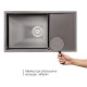 Кухонна мийка Qtap D7844BL Black 3.0 / 1.2 мм (QTD7844BLPVD12)