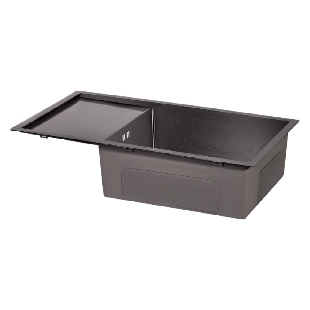 Кухонна мийка Qtap D7844BL Black 3.0 / 1.2 мм (QTD7844BLPVD12)