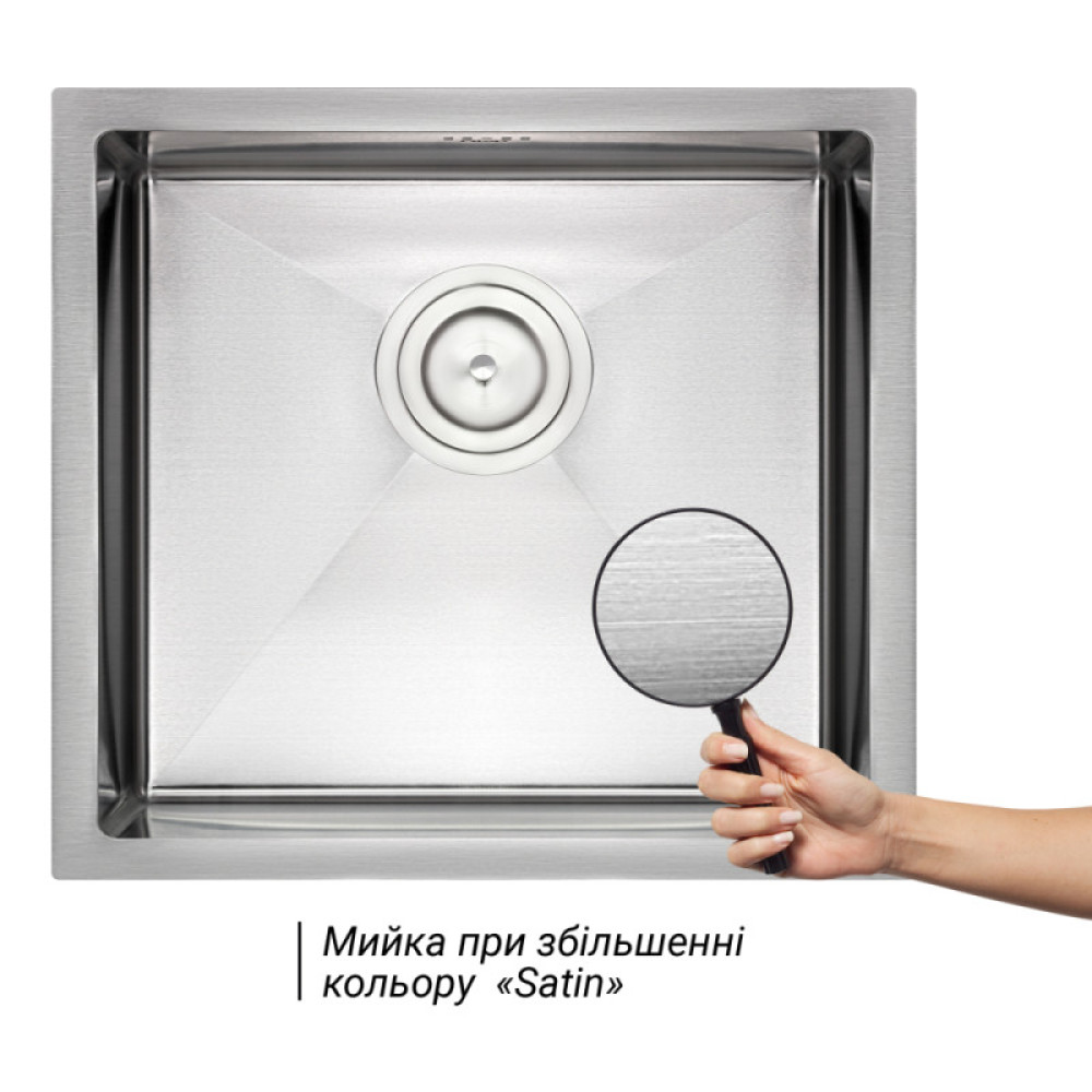 Кухонна мийка Qtap D4843 Satin 2.7 / 1.0 мм (QTD484310)