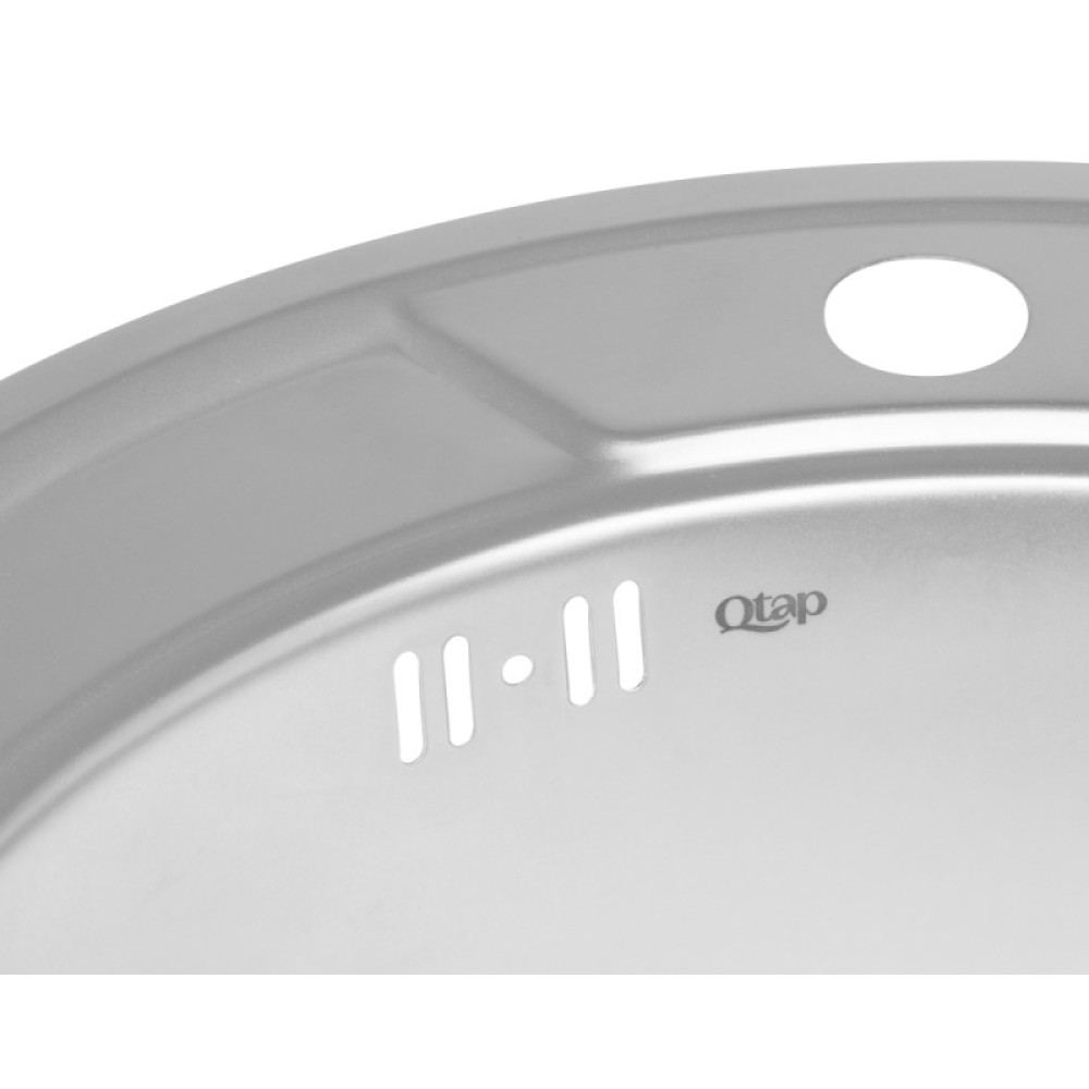 Кухонна мийка Qtap D490 Satin 0,8 мм (QTD490SAT08)