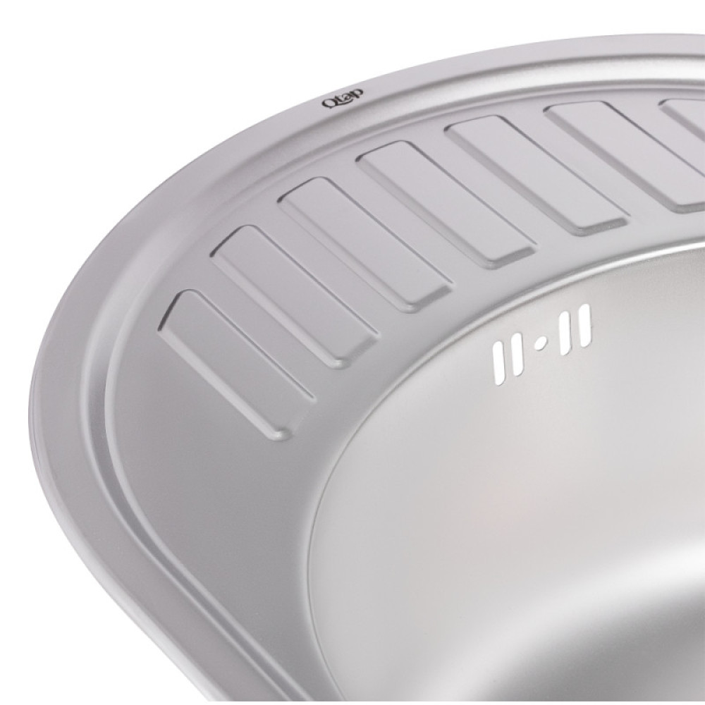 Кухонна мийка Qtap 5745 Satin 0,8 мм (QT5745SAT08)