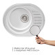 Кухонна мийка Qtap 5745 Micro Decor 0,8 мм (QT5745MICDEC08)
