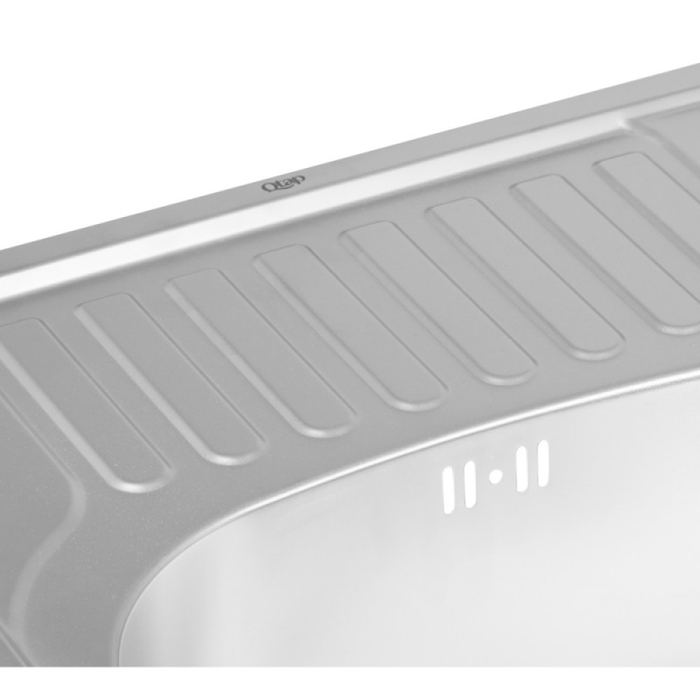 Кухонна мийка Qtap 5848 Satin 0,8 мм (QT5848SAT08)