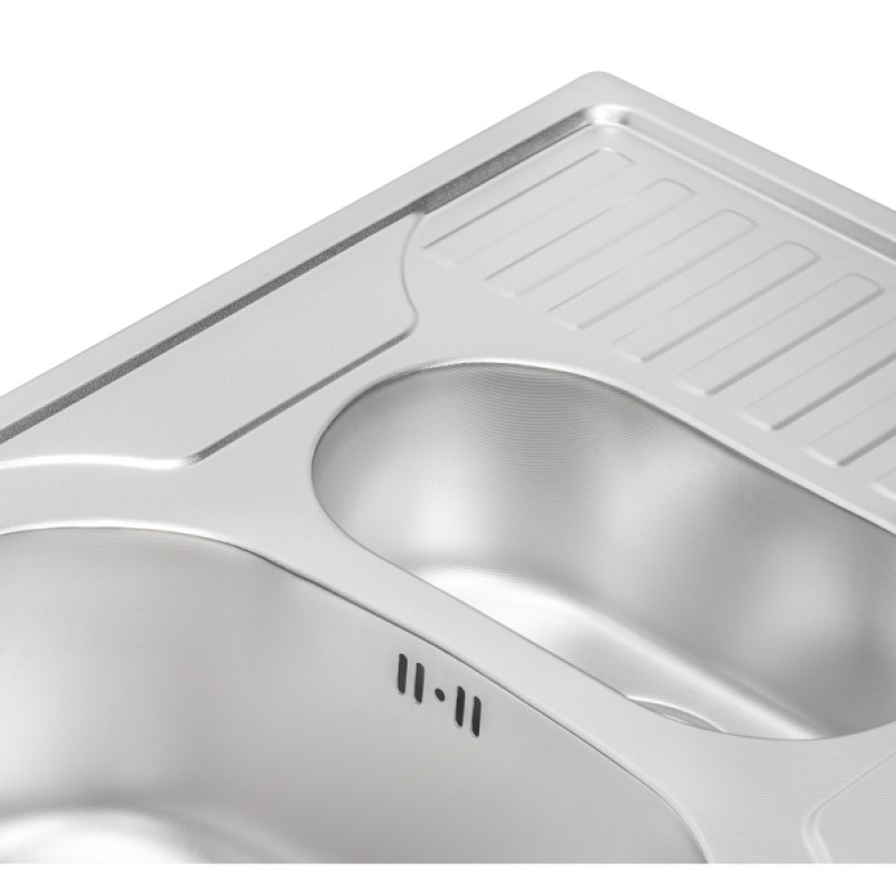 Кухонна мийка Qtap 7850-B Micro Decor 0,8 мм (QT7850BMICDEC08)