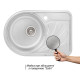 Кухонна мийка Qtap 6744L Satin 0,8 мм (QT6744LSAT08)