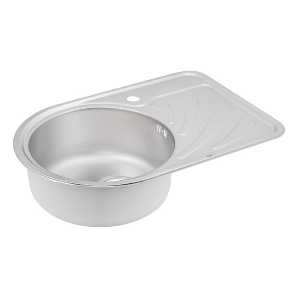 Кухонна мийка Qtap 6744L Satin 0,8 мм (QT6744LSAT08)