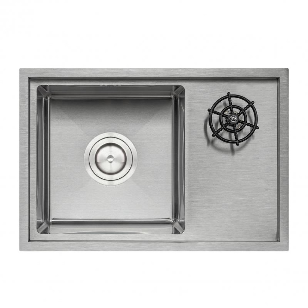Кухонна мийка з кришкою і омивачем Qtap DC5638 3.0 / 1.2 мм Satin (QTDC56383012)