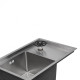 Кухонна мийка з кришкою і омивачем Qtap DC5638 3.0 / 1.2 мм Satin (QTDC56383012)