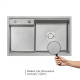 Кухонна мийка Qtap D7848-R 3.0 / 1.2 мм Satin (QTD7848R3012)