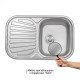 Кухонна мийка Qtap 7448 0,8 мм Satin (QT7448SAT08)