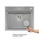 Кухонна мийка Qtap DH6050 3.0 / 1.2 мм Satin + сушарка + дозатор для миючого засобу