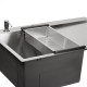 Кухонна мийка Qtap DK7850L 3.0 / 1.2 мм Satin + сушарка + дозатор для миючого засобу