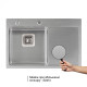 Кухонна мийка Qtap DK6845L 3.0 / 1.2 мм Satin + сушарка + дозатор для миючого засобу