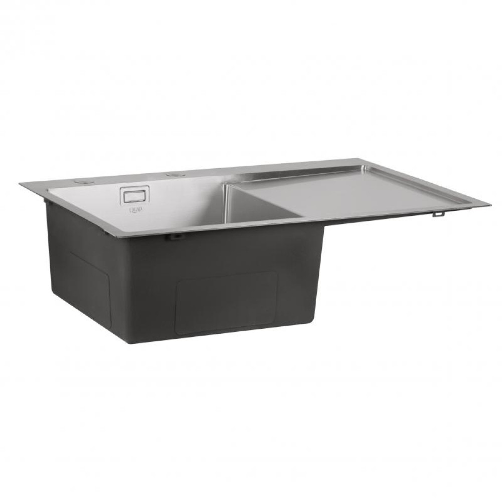 Кухонна мийка Qtap DK6845L 3.0 / 1.2 мм Satin + сушарка + дозатор для миючого засобу