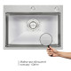 Кухонна мийка Qtap D6045 2.7 / 1.0 мм Satin + змішувач + сушарка + дозатор для миючого засобу