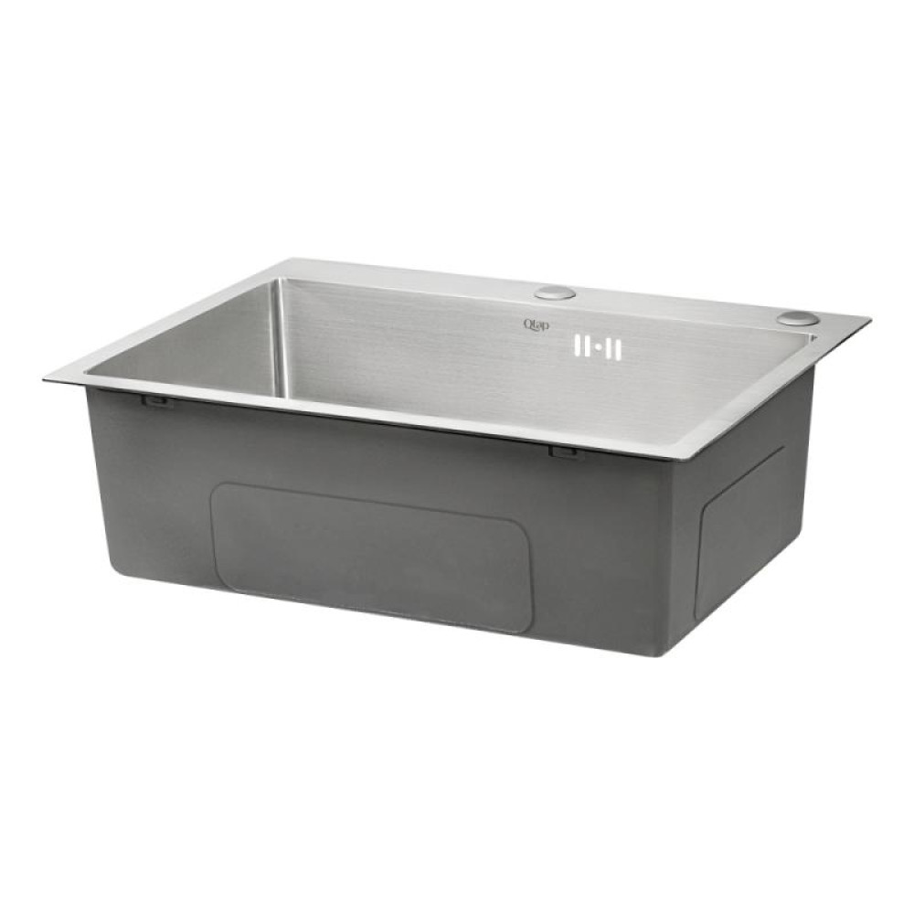 Кухонна мийка Qtap D6045 2.7 / 1.0 мм Satin + змішувач + сушарка + дозатор для миючого засобу
