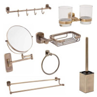 Набор аксессуаров для ванной Qtap LIberty Antic Bronze 3 (7 в 1) 45716
