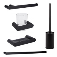 Набір аксесуарів для ванної Qtap Scorpio Black Matt 1 (5 в 1) 45727
