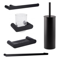 Набор аксессуаров для ванной Qtap Scorpio Black Matt 3 (5 в 1) 45729