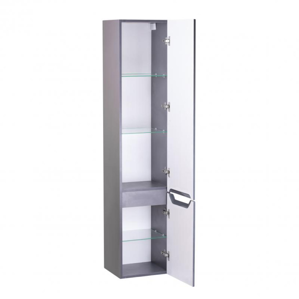 Пенал підвісний Qtap Scorpio 350х1650х300 Graphite QT1476PP1652RG