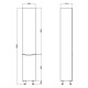 Пенал підлоговий Qtap Scorpio 350х1900х300 White з кошиком для білизни QT1475PN1901KRW