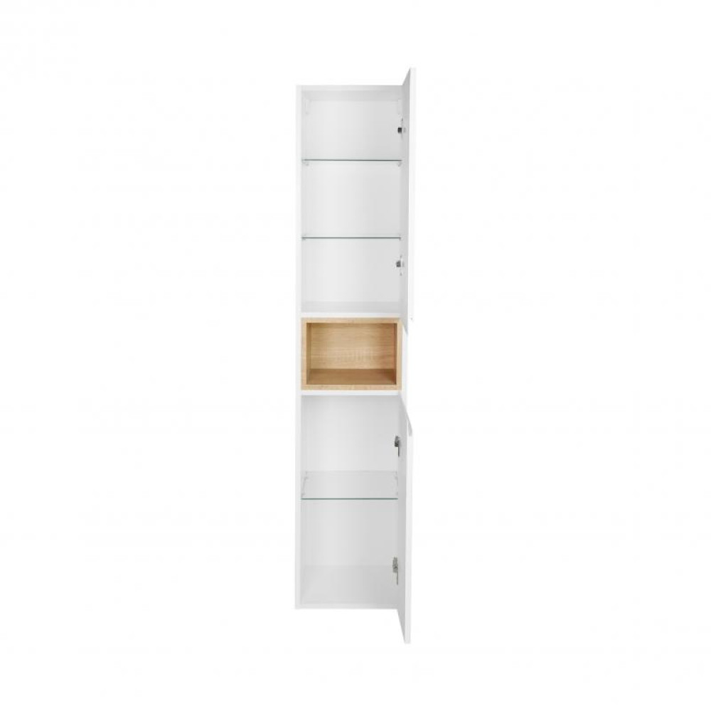 Пенал підвісний Qtap Robin 350х1650х316 WHITE/WHITISH OAK QT1376PP1651RWWO