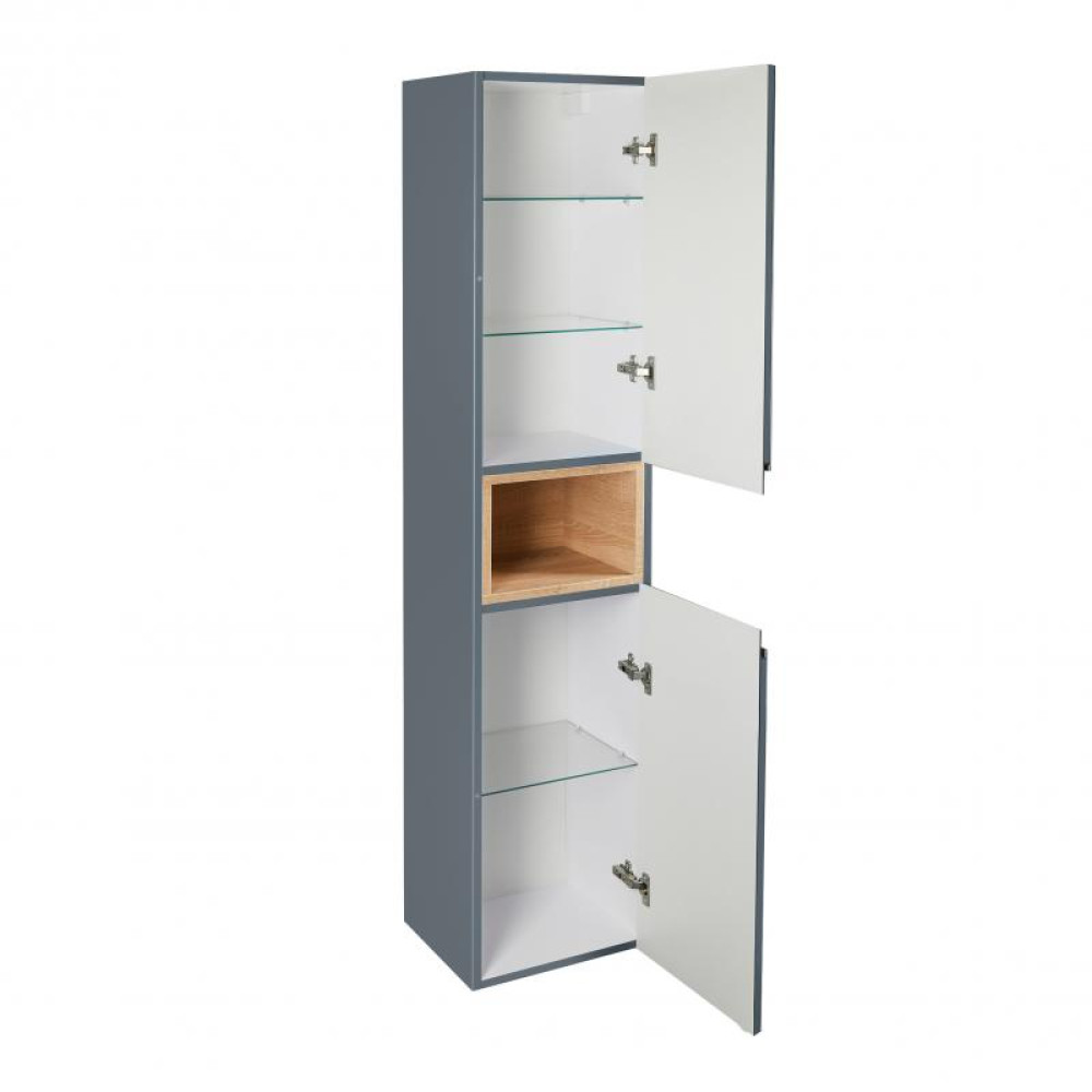 Пенал підвісний Qtap Robin 350х1650х316 Graphite / Whitish oak QT1376PP1652RGWO