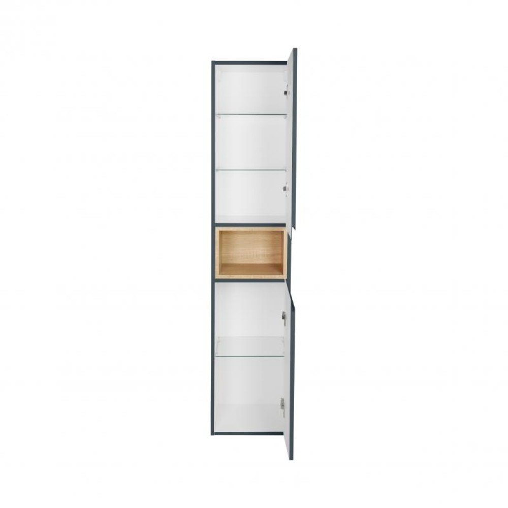 Пенал підвісний Qtap Robin 350х1650х316 Graphite / Whitish oak QT1376PP1652RGWO