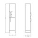 Пенал підлоговий Qtap Taurus 350х1750х300 Whitish oak QT2475PN175RWO