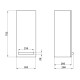 Полупенал підвісний Qtap Taurus 300х700х300 Whitish oak QT24761PP700WO