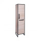 Пенал підлоговий Qtap Taurus 350х1750х300 Whitish oak з кошиком для білизни QT2475PN175KRWO