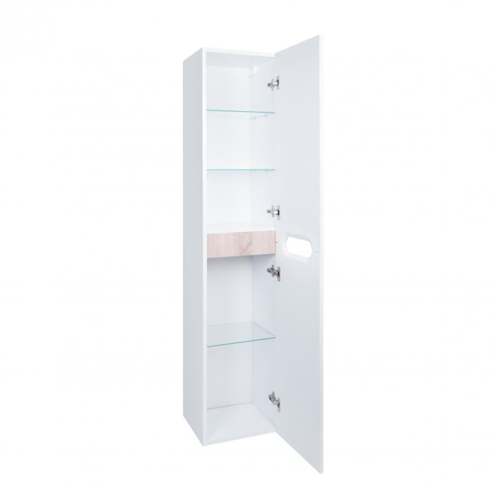 Пенал підвісний Qtap Virgo 350х1600х316 White / Whitish oak QT1876PP1651RWWO