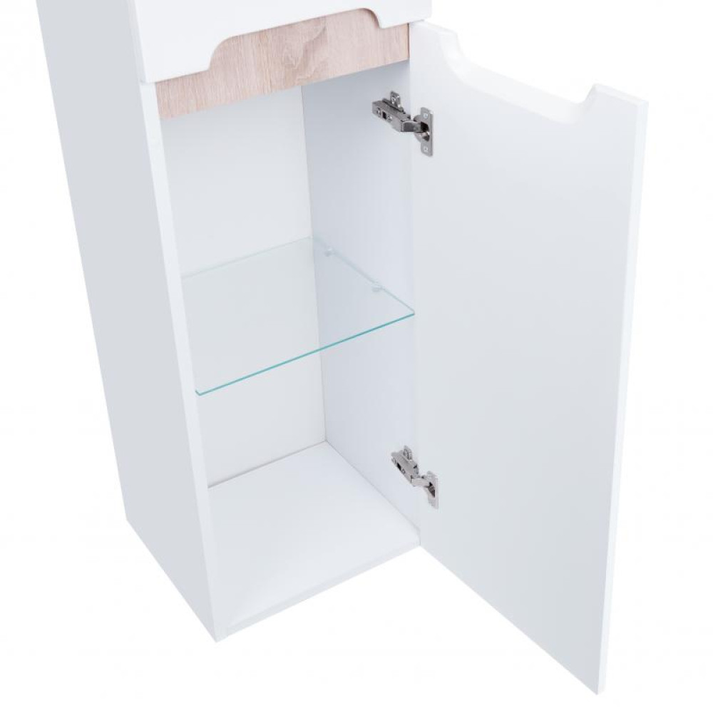Пенал підвісний Qtap Virgo 350х1600х316 White / Whitish oak QT1876PP1651RWWO