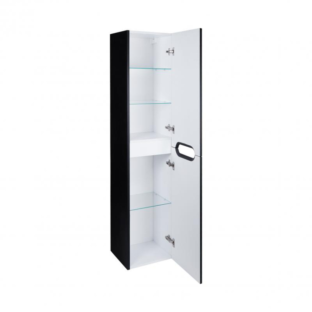 Пенал підвісний Qtap Virgo 350х1600х316 Black / White QT1876PP1652RBW