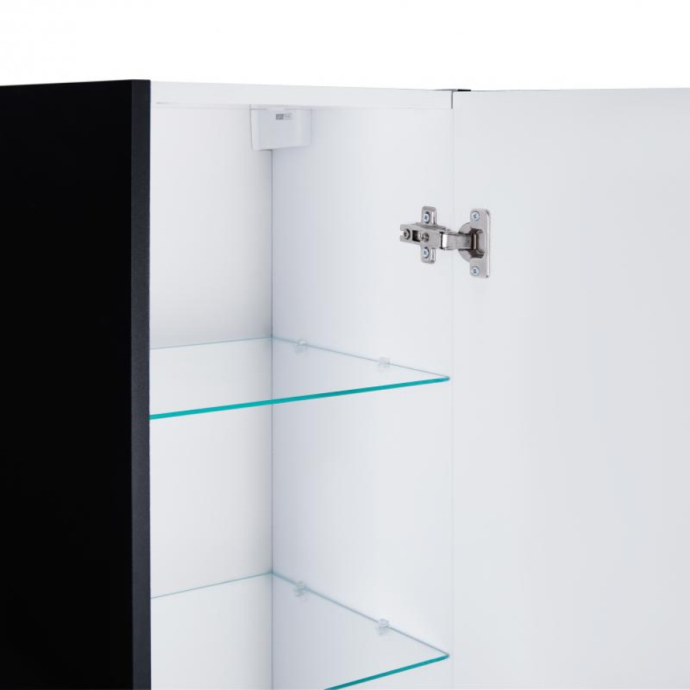 Пенал підвісний Qtap Virgo 350х1600х316 Black / White QT1876PP1652RBW