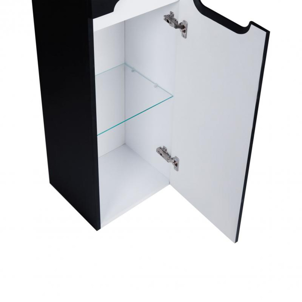 Пенал підвісний Qtap Virgo 350х1600х316 Black / White QT1876PP1652RBW