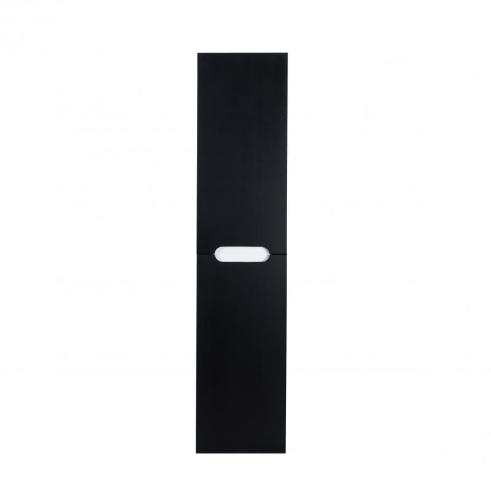 Пенал підвісний Qtap Virgo Black/White з кошиком для білизни QT1876PP1652KRBW