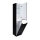 Пенал підвісний Qtap Virgo Black/White з кошиком для білизни QT1876PP1652KRBW