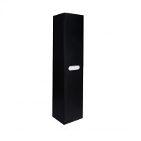 Пенал підвісний Qtap Virgo Black/White з кошиком для білизни QT1876PP1652KRBW