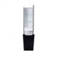 Пенал підвісний Qtap Virgo Black/White з кошиком для білизни QT1876PP1652KRBW