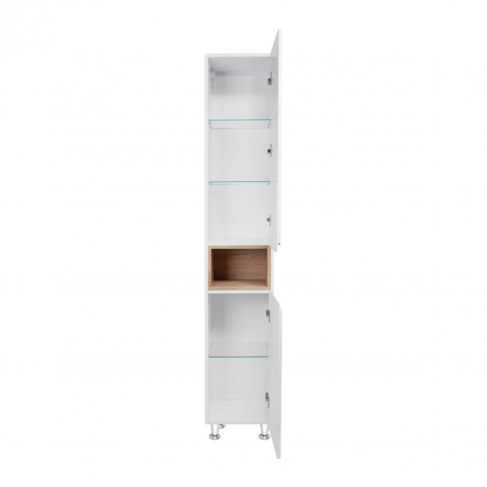 Пенал підлоговий Qtap Robin White/Whitish oak QT1376PN1651RWWO
