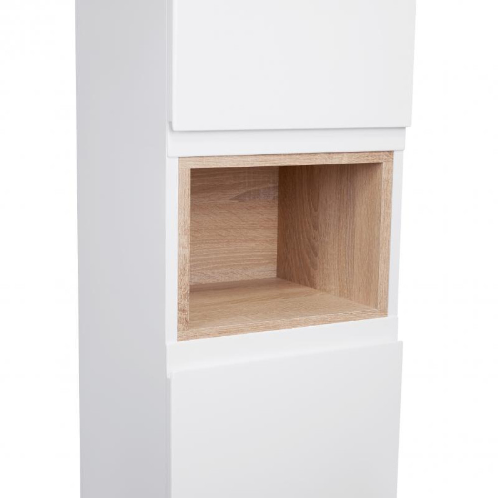 Пенал підлоговий Qtap Robin White/Whitish oak QT1376PN1651RWWO