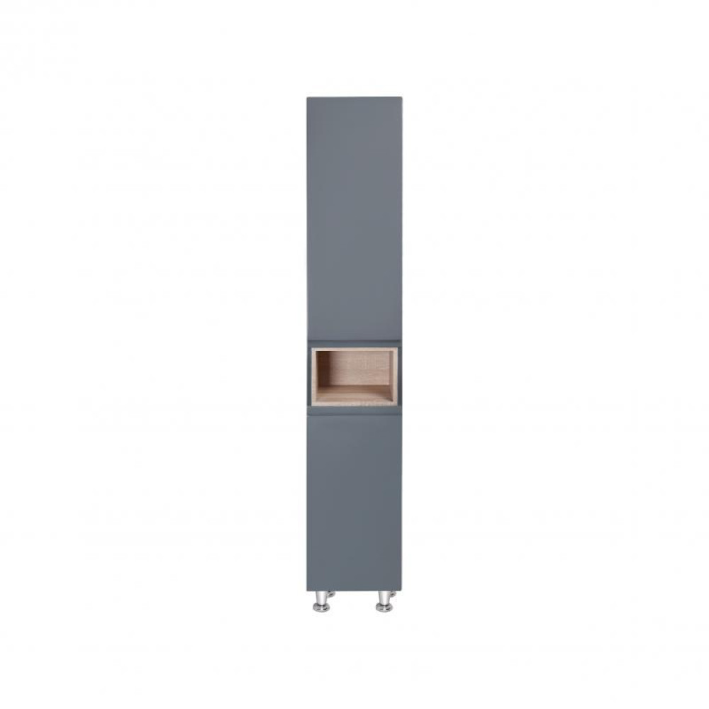 Пенал підлоговий Qtap Robin Graphite/Whitish oak QT1376PN1652RGWO