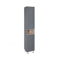 Пенал напольный Qtap Robin Graphite/Whitish oak QT1376PN1652RGWO