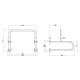 Поручень подвійний для пісуару Qtap Freedom 600x520 Chrome QT229188CHR 
