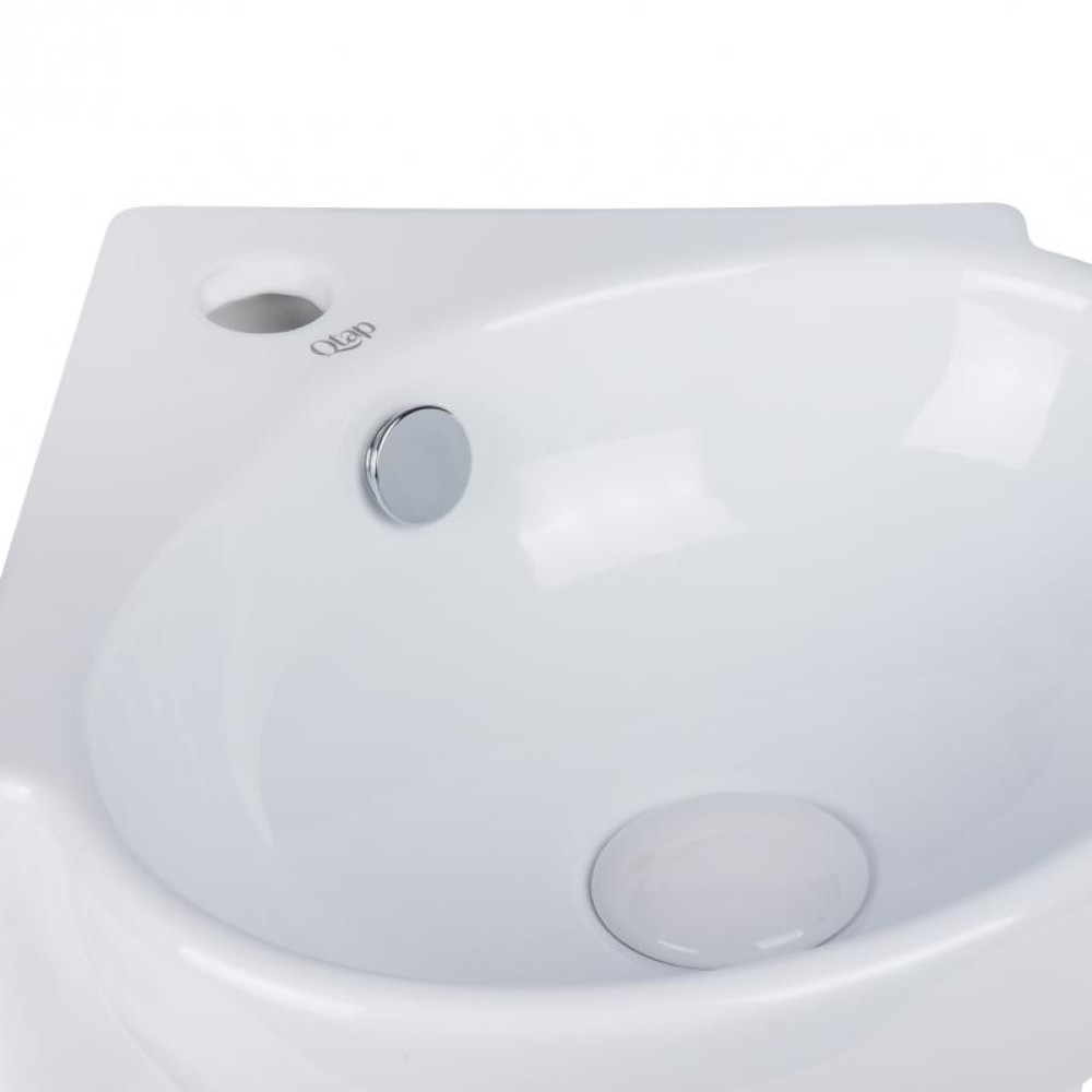Раковина Qtap Leo з донним клапаном QT11115010W