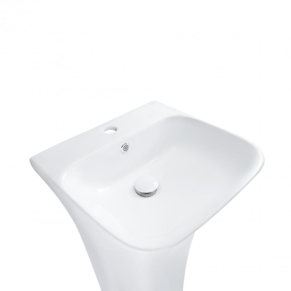 Раковина для підлоги моноблок Qtap Crow з донним клапаном QT0511G315W