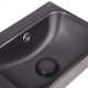 Раковина Qtap Tern Matt black з донним клапаном QT17115117LMB